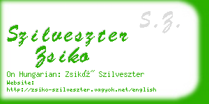 szilveszter zsiko business card